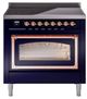 Ilve® Nostalgie II Noblesse 36'' Midnight Blue Pro Style Induction Range with Copper Trim-0