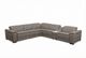 ManWah Soho Taupe 6pc Immersive Audio Modular Leather Sectional PLUS FREE 55" TV-0