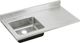 Elkay Lustertone® Classic Lustrous Satin 48" x 25" x 7-1/2" 3-Hole Single Bowl Sink Top with Right Drainboard-0