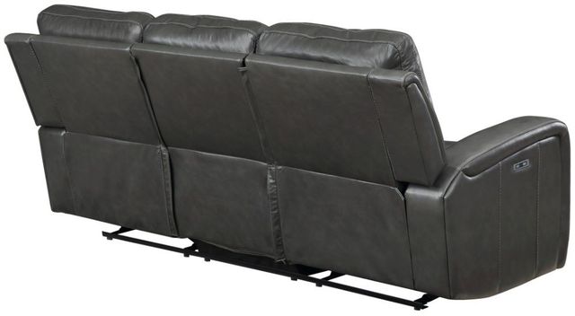 New Classic® Home Furnishings Linton Dark Gray Dual Power Reclining Sofa-3