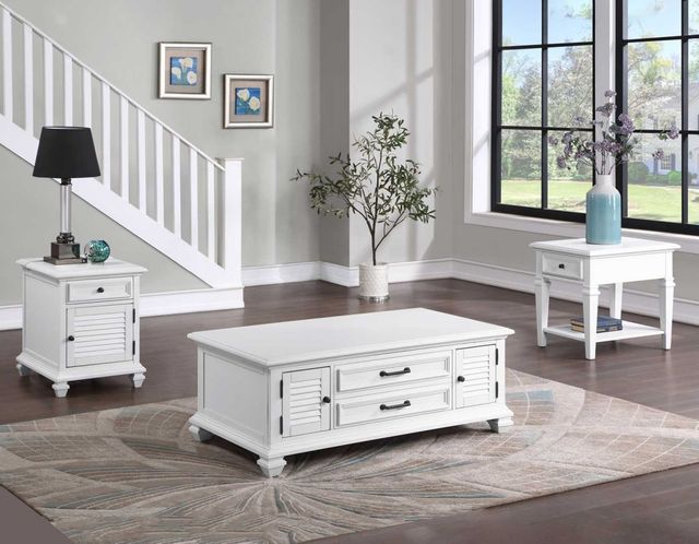 Steve Silver Co. Charlestown White Lift-Top Cocktail Table-1