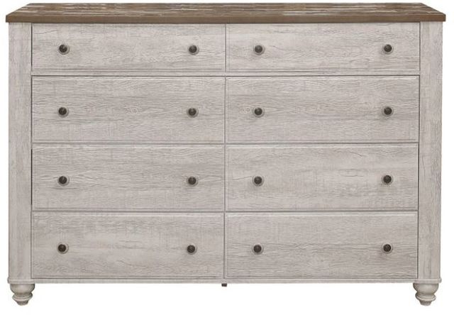 Mazin Furniture Nashville Antique White and Brown Dresser-0