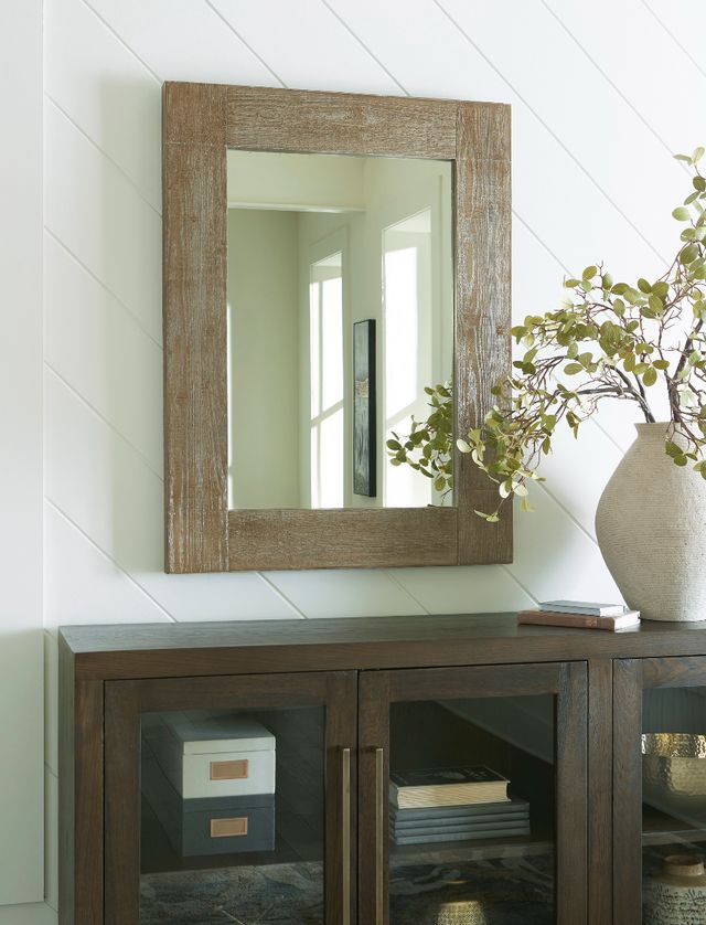 Signature Design by Ashley® Waltleigh Distressed Brown Accent Mirror-5
