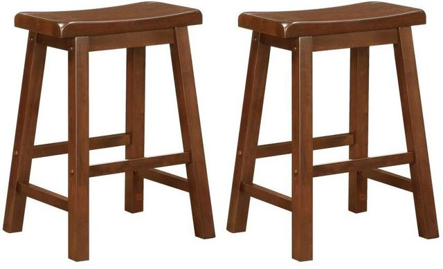 Coaster® Durant 2-Piece Chestnut Wooden Counter Stools-0