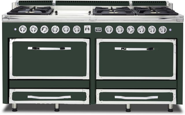 Viking® Tuscany 66" Blackforest Green Dual Fuel Pro-Style Dual Fuel Natural Gas Range-0