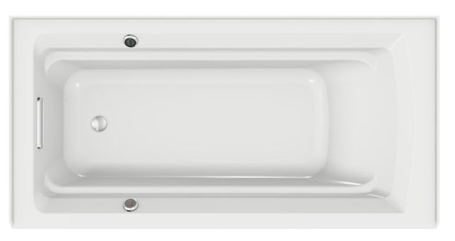 KOHLER® Archer® Biscuit 72" x 36" Alcove Whirlpool Bath with Bask® Heated Surface - Left Drain-2