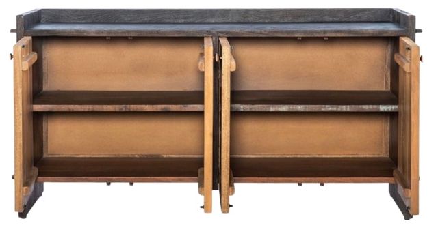Home Trends & Design Rio 4-Door Black/Brown/Green/White Sideboard-3
