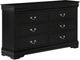 Crown Mark Louis Philip Black 34" Dresser-0