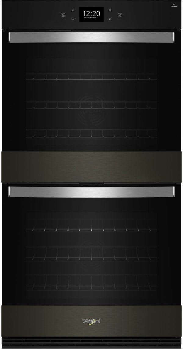 Whirlpool® 30" FingerPrint Resistant Black Stainless Steel Double Electric Wall Oven-0