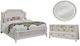 American WoodCrafters Switchgrass 3-Piece White Queen Panel Bedroom Set-0