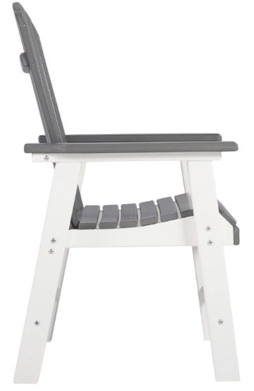 Signature Design by Ashley® Transville 2-Piece Gray/White Polyethylene Outdoor Dining Arm Chair-3