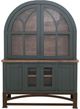 International Furniture Direct Obsidian Brown/Green Dining Pantry with Hutch-2