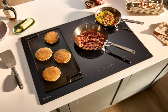 Whirlpool 36" Black/Stainless Steel Intelligent Induction Cooktop with Temp Cook™ Technology and WipeClean™ Coating-9