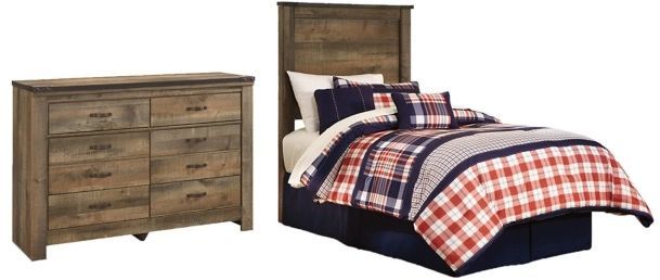 Signature Design by Ashley® Trinell 2-Piece Brown Twin Panel Headboard Bed Set-0