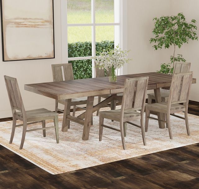 A-America® Casual Loft Roasted Hazelnut Panel Back Dining Side Chair-1