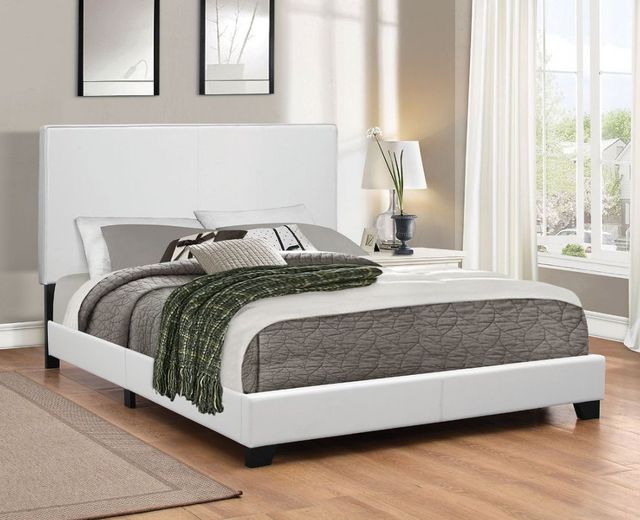 Coaster® Muave White Queen Upholstered Bed-1