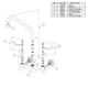 Elkay Chrome 8" Centers Wall Faucet with 8" High Arc Spout 2" Lever Handle and Inlet Stop-2