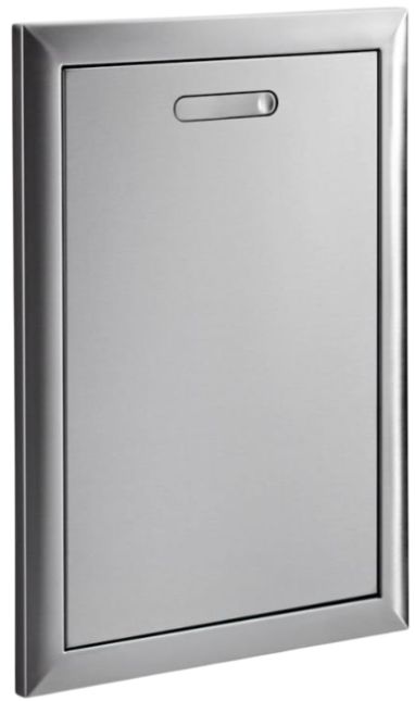 LYNX® Professional Ventana 20" Stainless Steel Outdoor Trash and Recycle Center-2