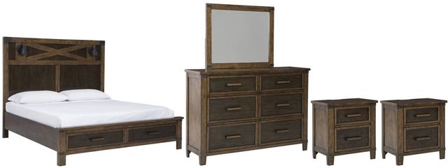 Benchcraft® Wyattfield 5-Piece Two-Tone King Storage Panel Bed Set-0