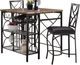Bernards Ayden 3-Piece Black/Copper Counter Dining Set-0