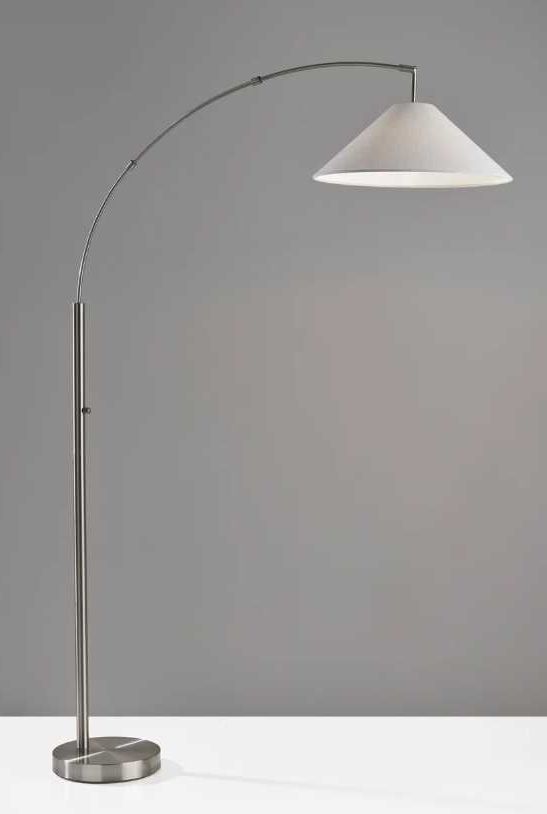 Adesso® Braxton Brushed Steel Arc Lamp-2