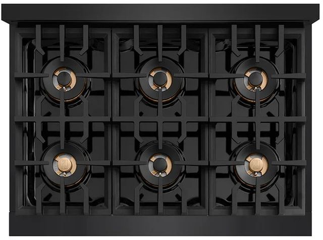 ZLINE 36" 5.2 cu. ft. Gas Range with 6 Burner DuoPro™ Cooktop and Convection Gas Oven in Black Stainless Steel -3