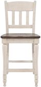 Jofran Inc. Madison County Brown/Vintage White Slatback Counter Stool-2