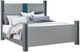 Global Furniture USA Logan Siver Queen Bed with LED and Speakers-0