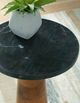 Signature Design by Ashley® Quinndon Black Marble Top Accent Table with Brown Base-2