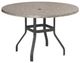 Homecrest™ Outdoor Living Customizable Shadow Rock Aluminum/Stone Round Outdoor Balcony Table-0