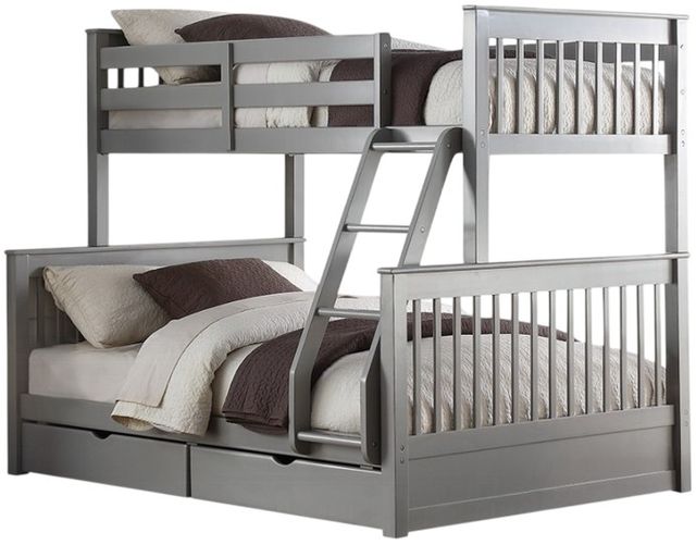 ACME Furniture Haley II Gray Youth Twin/Full Storage Bunk Bed-3