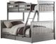 ACME Furniture Haley II Gray Youth Twin/Full Storage Bunk Bed-3