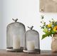 A & B Home Ophira Sparrow 2-Piece Antique Gray Mesh Candle Holder Set-4