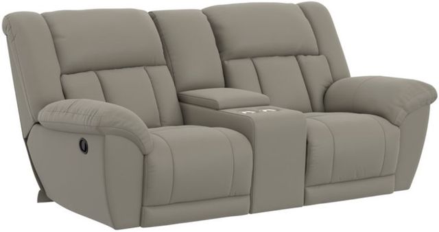 Catnapper® Sentinel Smoke Manual Reclining Loveseat with Console-0