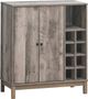 Coaster® Cheyenne Weathered Acacia 2-Door Wine Cabinet with Stemware Rack-0