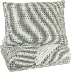 Signature Design by Ashley® Doralia White/Charcoal Queen Comforter Set