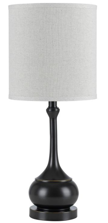 Cal® Lighting & Accessories Tapron Dark Bronze/White Accent Lamp-0