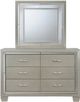 Elements International Platinum Champagne Youth Dresser and Mirror-1