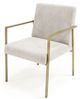 VIG Furniture Modrest Pettit Modrest Burnham Gold/Light Gray Dining Table-1