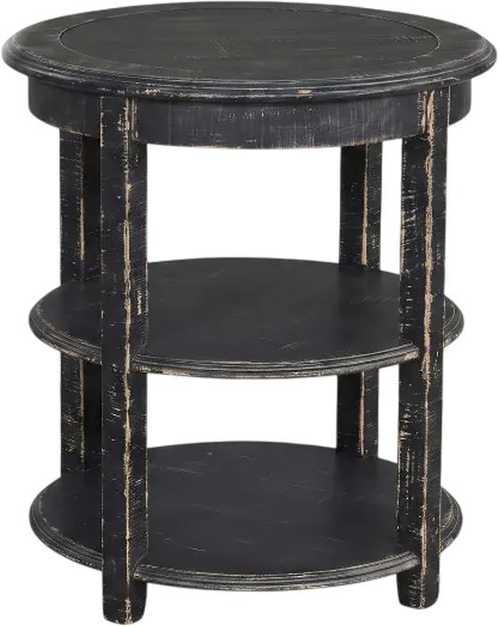 Sunny Designs™ Marina Black Sand Round Side Table-2