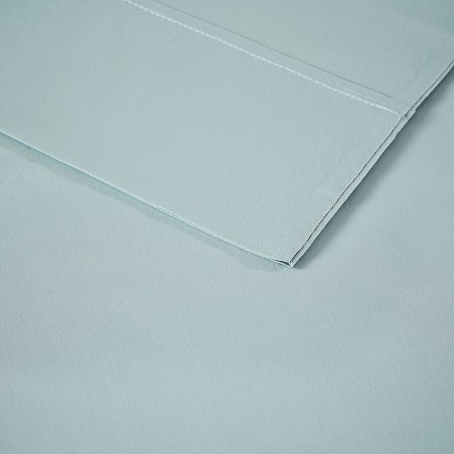 Olliix by Madison Park Seafoam 2 Pack of King 1500 Thread Count Cotton Rich Pillow Case-1