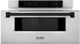 ZLINE Autograph Edition 1.2 Cu. Ft. Stainless Steel Microwave Drawer with Matte Black Accents-3