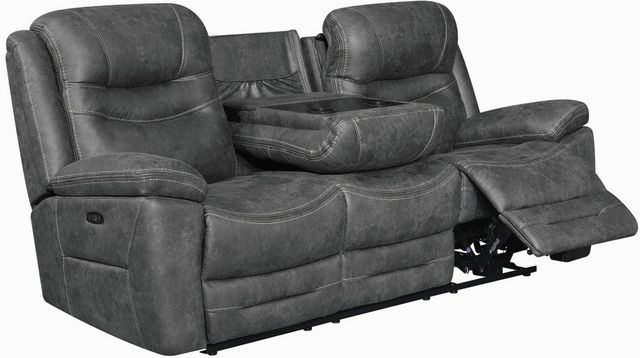 Coaster® Hemer Upholstered Power^2 Dark Grey Sofa-3