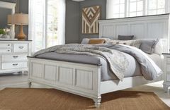 Liberty Furniture Allyson Park 4-Piece Wire Brushed White Queen Panel Bed Set