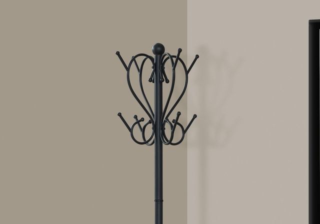 Monarch Specialties Inc. 70" Black Metal Coat Rack-3