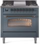 Ilve® Nostalgie II Series 36" Blue Gray Pro Style Dual Fuel Range-0