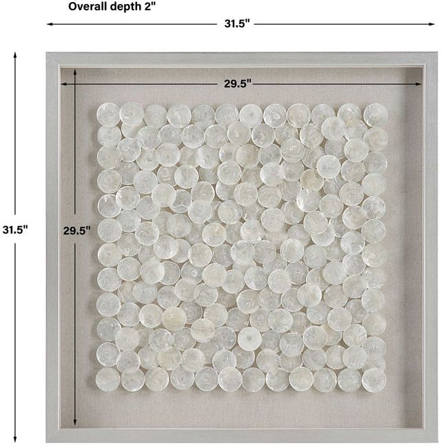 Uttermost® Roxas Brushed Silver Capiz Shell Shadow Box-3