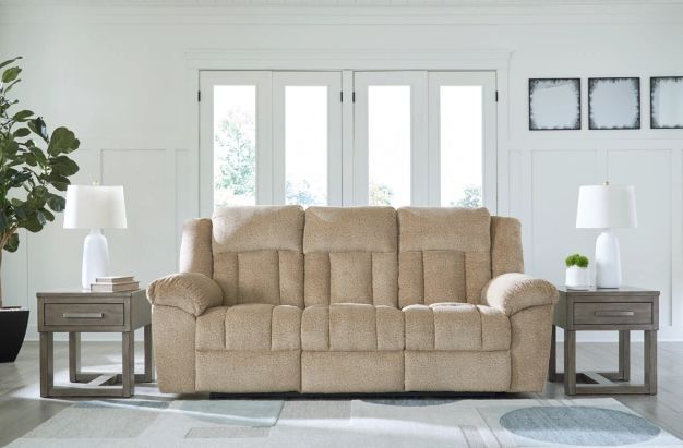 Credit: Signature Design by Ashley Front view of a Signature Design by Ashley reclining sofa