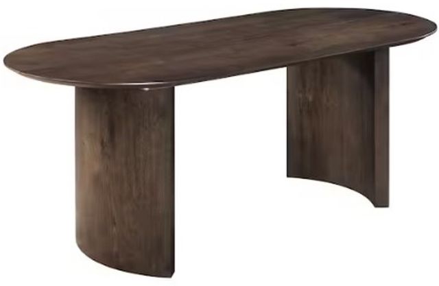 New Classic® Home Furnishings Kody 5-Piece Stone Gray/Walnut Oval Dining Table Set-2