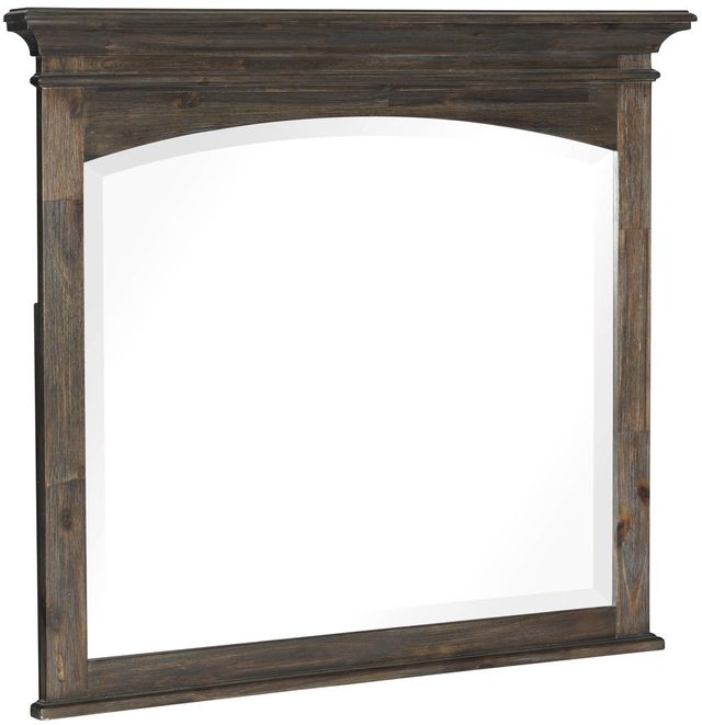 Mazin Furniture Motsinger Wire-Brushed Rustic Brown Mirror-1